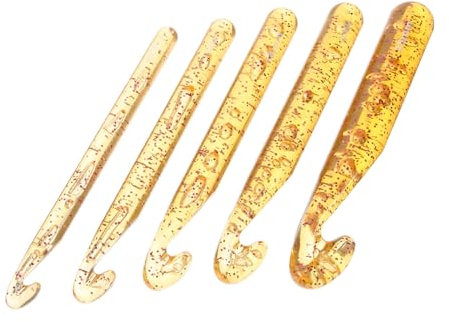 jojofuny 5stücke Garn Häkelnadeln Für Pullover Stricken Ergonomische Häkelnadeln Aus Kunststoff Für Strickprojekte