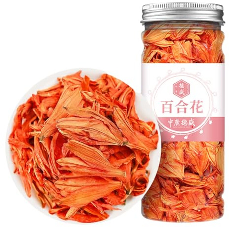 BaiLiSnacky 100% Reiner Natürlicher Lilien-Tee 30g Entspannungstee Für Schlaf & Wohlbefinden - Vegan Getrocknete Gesundheitslilie-Flower