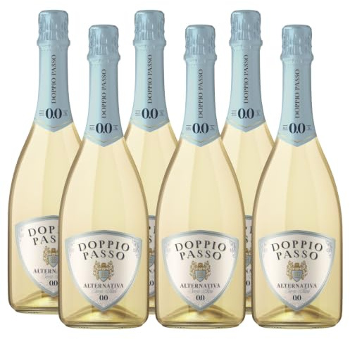 Doppio Passo Alternativa Sparkling – Prickelnde, alkoholfreie Prosecco-Alternative aus Italien, 0,0% vol. (6 x 0,75 l)