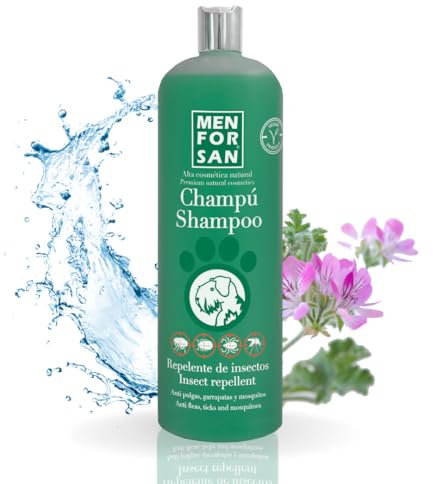 Shampoing pour animaux de compagnie Menforsan Chien Répulsif d'insectes Citronnelle