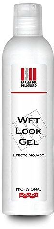 Wet Look Hair Gel - 250ml - Peinado Efecto Mojado - No Engrasa - Hidrata, Da Brillo, Fijación Elástica, Acondiciona el Cabello - La Casa del Peluquero