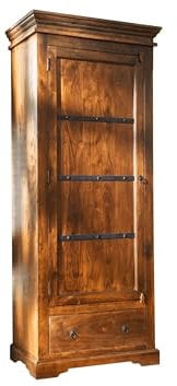 MASSIVMOEBEL24.DE Schrank Akazie 80x40x193 Honig lackiert Oxford #0900