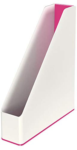 Leitz Stehsammler A4, Zweifarbiges Design, Weiß/Pink, Duo Colour, WOW, 53621023