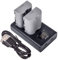 DSTE 2-Pack Batteria + Doppio USB Caricabatteria per Nikon EN-EL3E D30 D50 D70 D70S D80 D90 D100 D200 D300 D300S D700