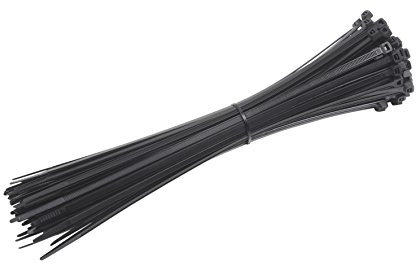 Meister Kabelbinder - Praktisches Set - 50 Stück - schwarz - 120 x 2,5 mm - Stabiles Nylon - UV-Beständig - Langlebig & robust / Kabelbinder-Set für Bündelgut / Kabelverbinder / 7452120