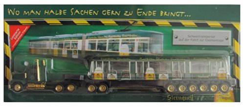 Truck Sternquell Brauerei Nr.37 - Wo Man halbe Sachen gern zu Ende bringt - GMC General - US Sattelzug mit Straßenbahn