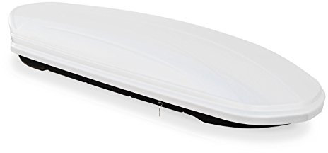 Dachbox VDPMAA460 460Ltr weiß abschließbar + Relingträger Quick Alu kompatibel mit Peugeot 3008 (Kombi 5 Türer) ab 2016 aufl. Reling