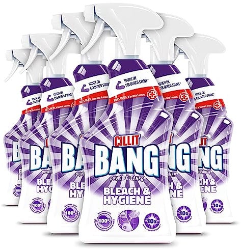 Cillit Bang Power Spray Bleach & Hygiene , Removes Stains, Germs & Dirt , Size: 750ml (Pack Of 6)