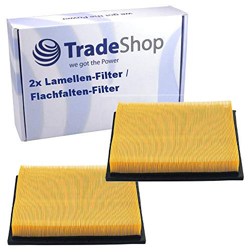 2x Flachfalten- / Lamellen-Filter für 61605 Nilfisk Alto Wap SQ850-11 Hako VC 800 W