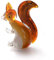 LONGWIN Hand Blown Art Glass Sculpture Glass Squirrel Animal Figurine Home Decoration Ornaments