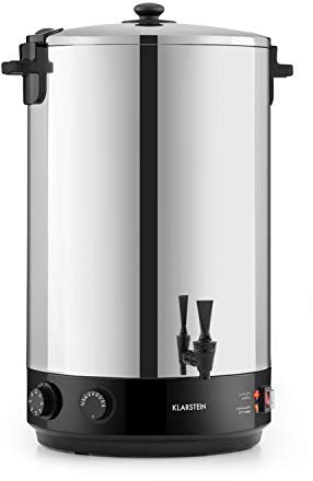 Klarstein KonfiStar 50 - Stérilisateur automatique, Distributeur boissons chaudes, 50 L, 30-110 ° C, Conservation à chaud, acier inoxydable