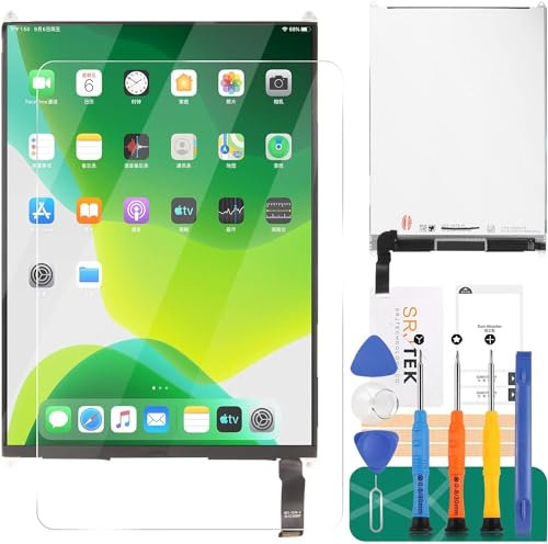SRJTEK Schermo LCD di ricambio per iPad Mini 7.9 A1432 A1455 A1454 LCD Display Touch Screen Digitizer Panel Kit di riparazione (nero)