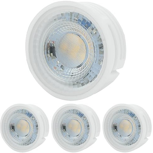 Sweet Led – 4x LED Modul flach Ø50x20mm – 5W 320lm 3000K Warmweiß – Gehäuse aus Keramik – ersetzt GU10 Leuchtmittel – 230V für Einbauspot & Aufbauspot