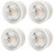 Sweet Led – 4x LED Modul flach Ø50x20mm – 5W 320lm 3000K Warmweiß – Gehäuse aus Keramik – ersetzt GU10 Leuchtmittel – 230V für Einbauspot & Aufbauspot