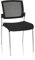 hjh OFFICE 820021 Besucherstuhl K9 V Stoff/Netz Schwarz/Chrom Konferenzstuhl bis 180 kg belastbar, Sitz gepolstert, stapelbar