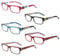 Kerecsen 5 Pack Lesebrille Damen Gute Brillen Hochwertig Mode Federscharniere Komfortabel Lesehilfe fur Frauen (5 Farbe Mischen, 1.0)