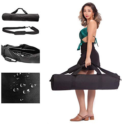 Sac Trépied 90 cm Photo Studio Vidéo Rembourée de Mousse Tripod Bag Oxford avec 96-168cm Bandoulière Ajustable et Poignée pour Support d'éclairage Trépied Parapluie etc