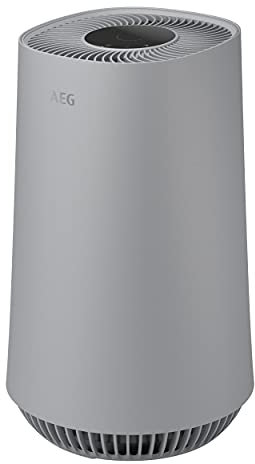 AEG AX31-201GY Luftreiniger (Antibakterieller Filter, Beseitigt 99,6% Bakterien aus der Luft, LED-Display, WiFi-App, Luftstrom bis zu 40 m², Automatikmodus, Silent 26dB) - Grau