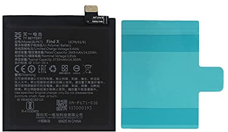 [TY BETTERY] Akku kompatibel mit BLP671 Oppo Find X