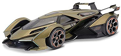 Maisto Lamborghini V12 Vision Grand Turismo: Modellauto im Maßstab 1:18, Kofferraum und Motorhaube beweglich, lenkbar, 26 cm, grün (536454)