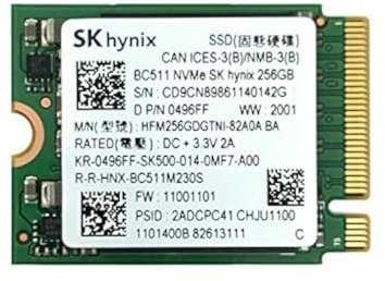 66 SkHynix 256GB PCIe NVMe 2230 SSD (HFM256GDGTINI) (OEM)