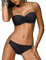 UMIPUBO Costume da Bagno Donna Due Pezzi Push Up Costumi da Mare Donna Bikini Sexy Spiaggia Beachwear Swimwear con Cintura Classico Vestiti da Spiaggia Mare Estate(Nero, M)