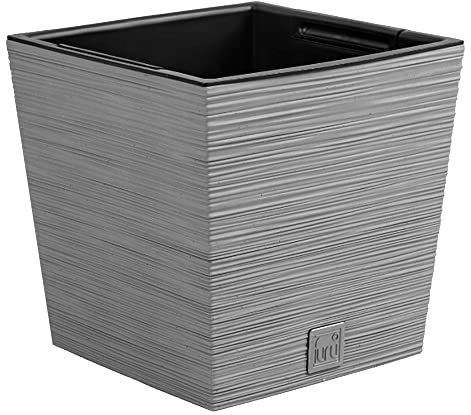 Pot de fleurs avec reserve d´eau 14 L gris galet - FURU