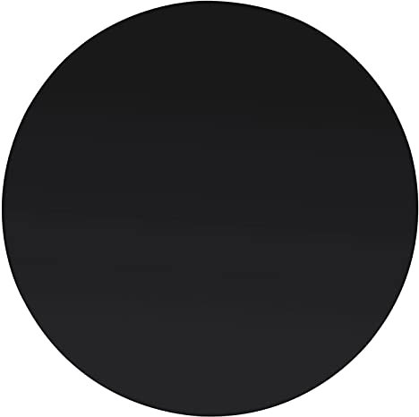 Festnight Tablero Mesa de Cristal Templado,Superficie de Mesa Redonda, Tablero para Escritorio, Mesa Comedor, Mesa de Salón, Mesa de Cocina, Ø500 mm Negro