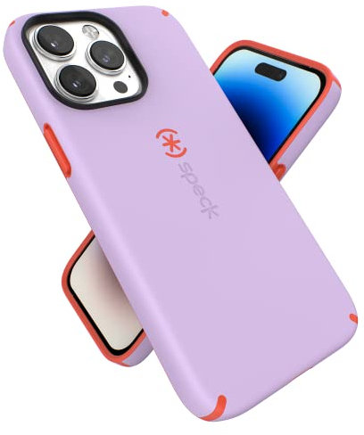 Speck iPhone 14 Pro Max Hülle – Schlanke Handyhülle mit Fallschutz, Kratzfest, weiche Haptik für iPhone 14 Pro Max Hülle mit 6,7 Zoll (17 cm) – zweilagige Schutzhülle,