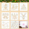 8 Stücke Schablonen Weihnachten, Weihnachten Zeichenschablonen, Weihnachten Schablone Set, Malschablonen aus Kunststoff für Scrapbooking Fotoalbum, DIY Geschenkkarten, Geschenke Weihnachten Kinder