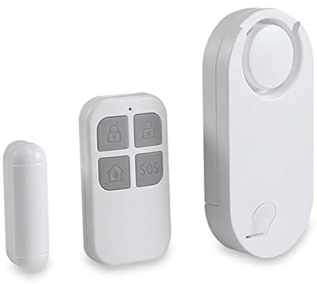 ThreeH Sensor Inalámbrico de Alarma de Puerta con Mando a Distancia 130 dB Antirrobo Magnético Sirena de Alarma de Larga Duración y Bajo Consumo para el Hogar Tienda Garaje
