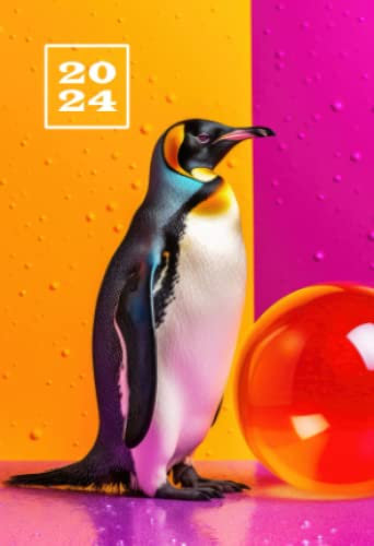 2024: A6 Wochentaschenkalender | 1 Woche auf 2 Seiten Terminplaner | Buchkalender im Mini Format | Weekly Planner Kalender | Jahresplaner Kalenderbuch ... | Agenda Planer Klein & Kompakt | Pinguin