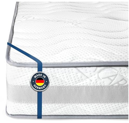 BMM Matratze 120x190cm Komfort 23 H4 extra fest/Kaltschaummatratze Öko-Tex Zertifiziert/ergonomische 7 Zonen Matratze Höhe 23cm / Matratzen produziert in Deutschland