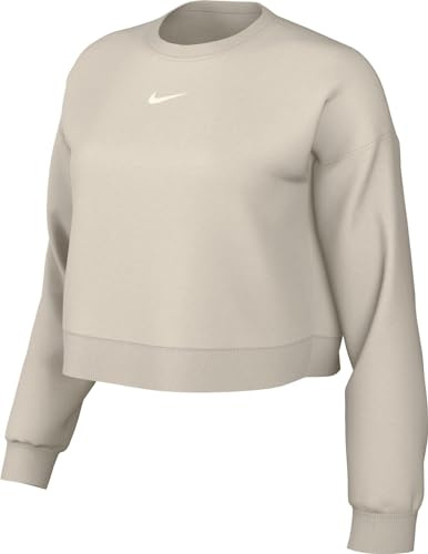 Nike DQ5761-104 W NSW PHNX FLC OOS Crew Sweatshirt Damen LT Orewood BRN/SAIL Größe XS