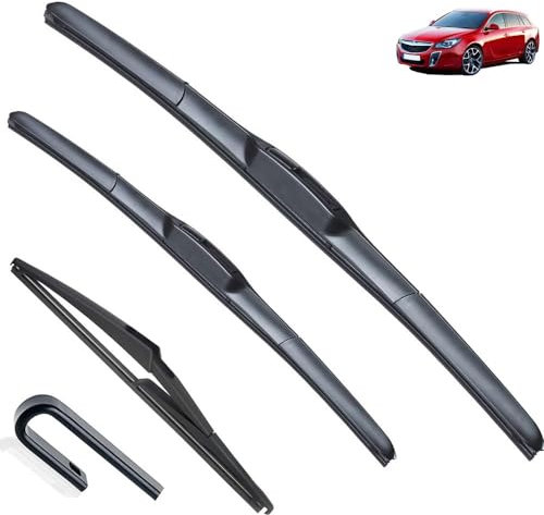 Juego de escobillas limpiaparabrisas delanteras y traseras compatible con Opel Insignia Sports Tourer I 2008-2017 parabrisas ventana 241812