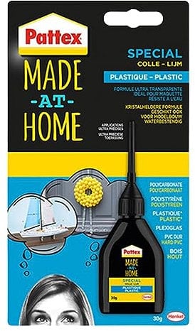 TMPpro Pattex Colle pour modèles 30 g : collage polyvalent précis pour modélisme et projets en plastique – Qualité « Made at Home », colle spéciale pour modèles en plastique, transparent (1)