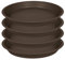 SAUCERHOME Pflanzen-Untersetzer, 35,6 cm, 4 Packungen Kunststoff-Blumentopf-Untersetzer und Tropfschalen für drinnen und draußen, schwer, stabil, langlebig, Pflanzteller, Wasserfänger (braun)