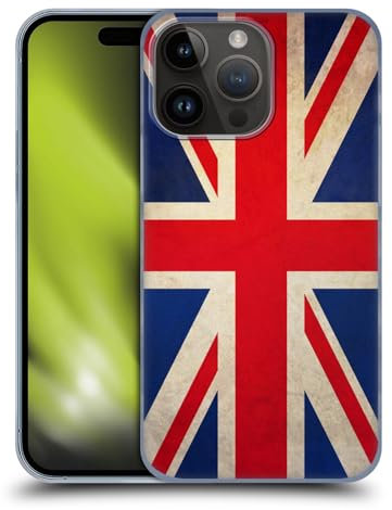 Head Case Designs Great Britain UK Vintage Fahnen Harte Rueckseiten Handyhülle Hülle Huelle kompatibel mit Apple iPhone 15 Pro Max