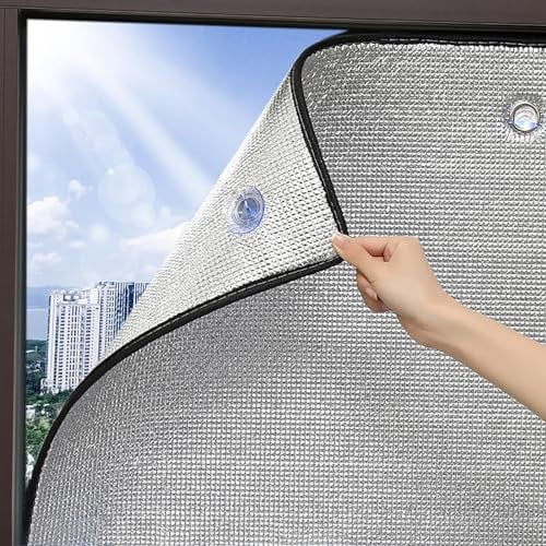 Pellicola Isolante Pellicola Isolante A Bolle Riflettenti Protezione dal Freddo Porte E Finestre Pellicola per Vetri Finestre Privacy Facile Installazione (45x120cm/18x47in)