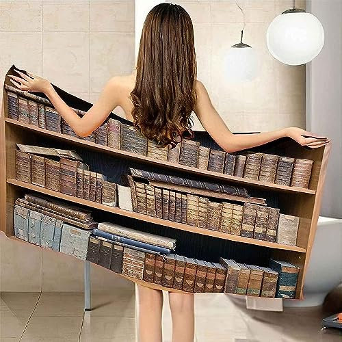 Mikrofaser Strandtuch & Handtuch, Strandtuch 3D Vintage-Bücher Im Bücherregal XXL 150 X 200 cm, Leicht Und Sandfrei, Multifunktions Handtuch Für Beach Towel, Fitness Handtuch, Badetuch -3O3N