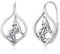 Wolf-Ohrringe für Damen und Herren, 925er Sterlingsilber, Wolf-Schmuck, Geschenk Muttertag, Wikinger-Wolf-Creolen, Sterlingsilber, ohne Edelstein