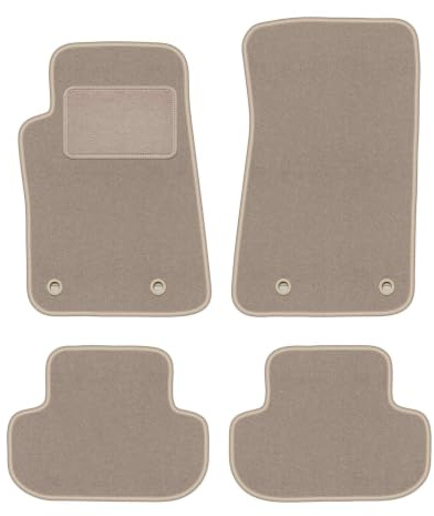 Wielganizator Automatte – Passend für Chevrolet Camaro V 0 (2006-2015) – Velours – Autozubehör - Praktische Fußmatte Auto – 4-teilig - beige