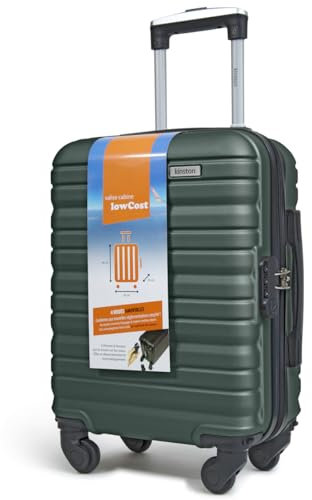 KINSTON Valise Cabine pour EasyJet 4 Roues Détachables Taille LowCost - Bagage à Main Léger et Durable, Roues Pivotantes Amovibles Démontable - Vert