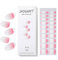 Gradient Pink French Gel Nail Stickers - 20pc Transparent Wraps - Semi Cured Strips - Glossy Semi Cured Nails - UV/LED Lamp Required