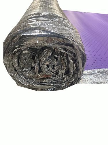 Underlay laminate Flooring 2mm Thick For Acoustic Comfort LVT Hard Wood Laminate Flooring Damp Proof Mebrane Vapour Barrier Great Sound & Heat Insulation (Purple With Silver Foil)