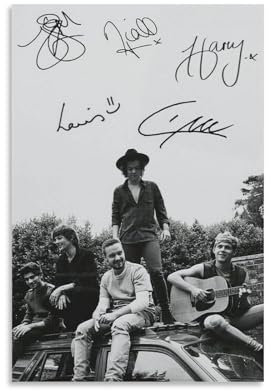 IBKLMOPQR One Direction Poster, Vintage-Musikposter, dekoratives Gemälde, Leinwand, Wandkunst, Wohnzimmer, Poster, Schlafzimmer, Malerei, 30 x 45 cm