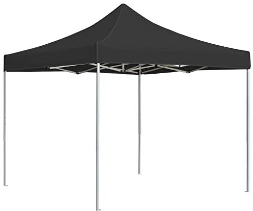 Xichuzi Profi-Partyzelt Faltbar, Party Deko, Festzelt, Pavillon, Garden Decoration, Canopy Tent, Lagerzelt, Gartenpavillon, Aluminium 2x2 m Anthrazit