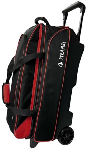 Pyramid Prime Triple Roller Bowling Bag (Black/Red)