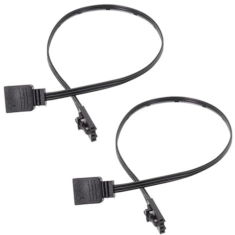 Xueniu 2Pcs 4-Pin to 3-Pin ARGB Adapter Kit for Corsair iCUE & ASUS/MSI Motherboards 26.5cm RGB Converter Cables with 5V/12V Sync for PC Gaming & DIY Lighting Builds