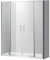 Box doccia cm 120 Nicchia vetro temperato 6 mm trasparente, apertura con 2 anta a battente e profili cromati in alluminio